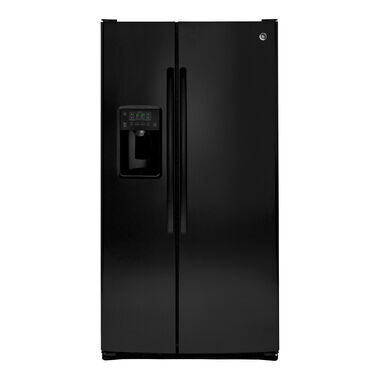 Rent To Own Ge Appliances 25 3 Cu Ft Side By Side Refrigerator With Ice And Water Black At Aaron S Today