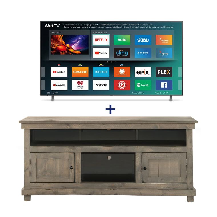To Own Tv Stands And Entertainment Centers Aaron S Smart 4k Uhd Tv 60