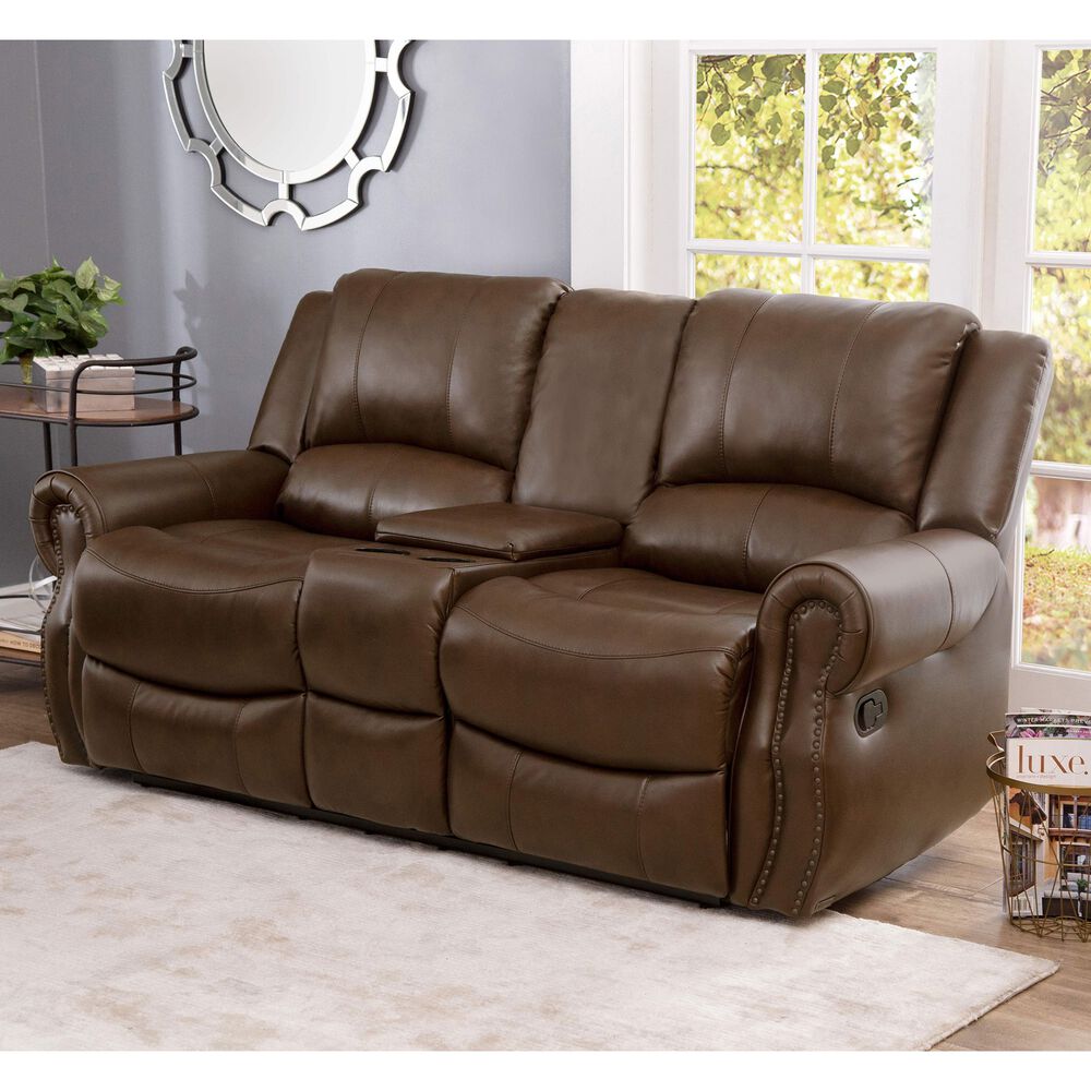 Rent To Own Abbyson Living Calabasas Faux Leather Loveseat At Aaron S Today