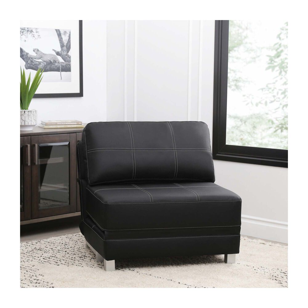 Rent To Own Abbyson Living Hammond Black Convertible Sofa At
