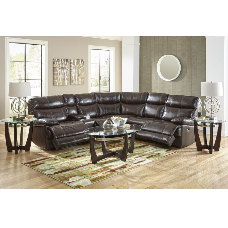 Happy Leather Sectional Sets  3 Piece Navarro Power 
