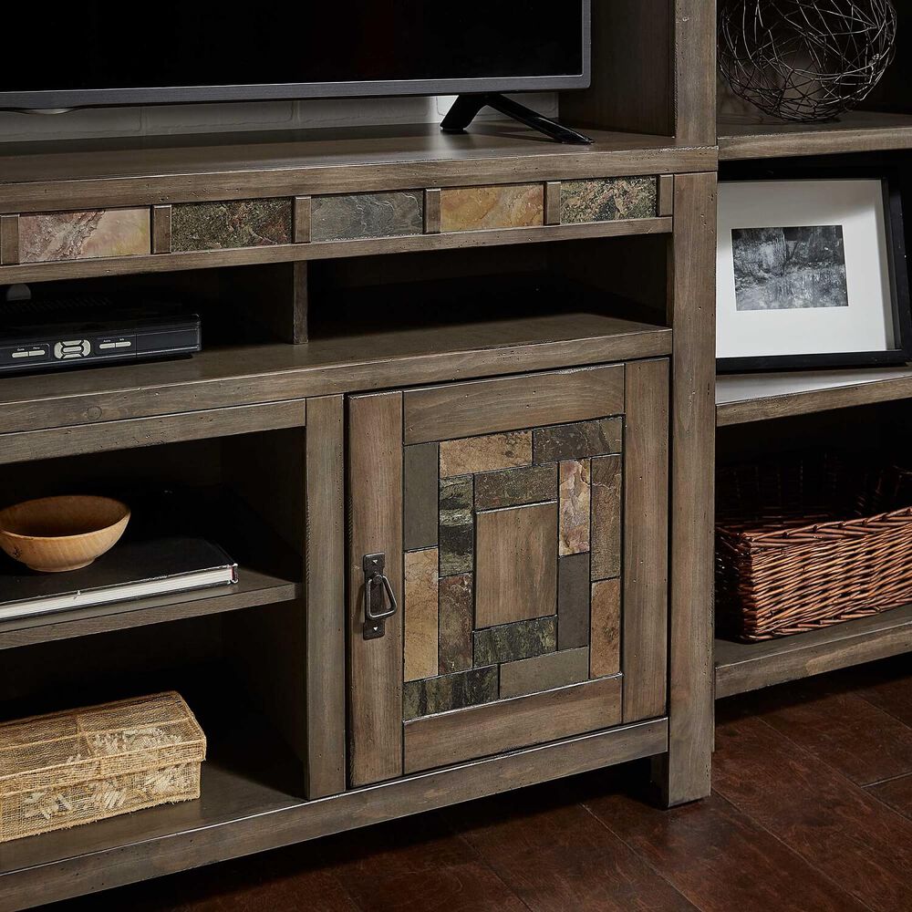 Rent To Own Oak Furniture West 4 Piece Castle Creek Entertainment Wall At Aaron S Today