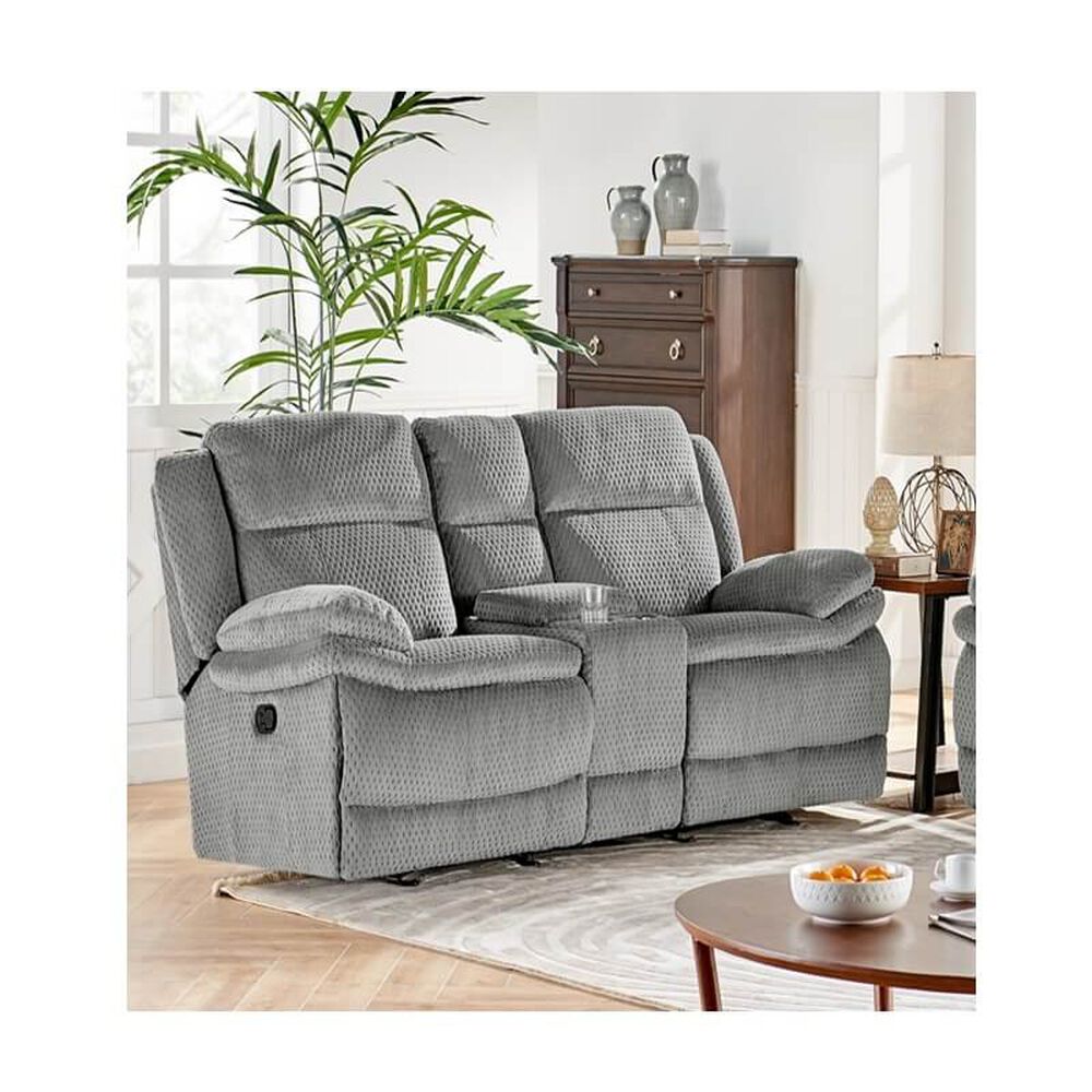 Rent To Own H317 2 Piece Smokey Reclining Sofa Reclining Console Loveseat Set At Aaron S Today