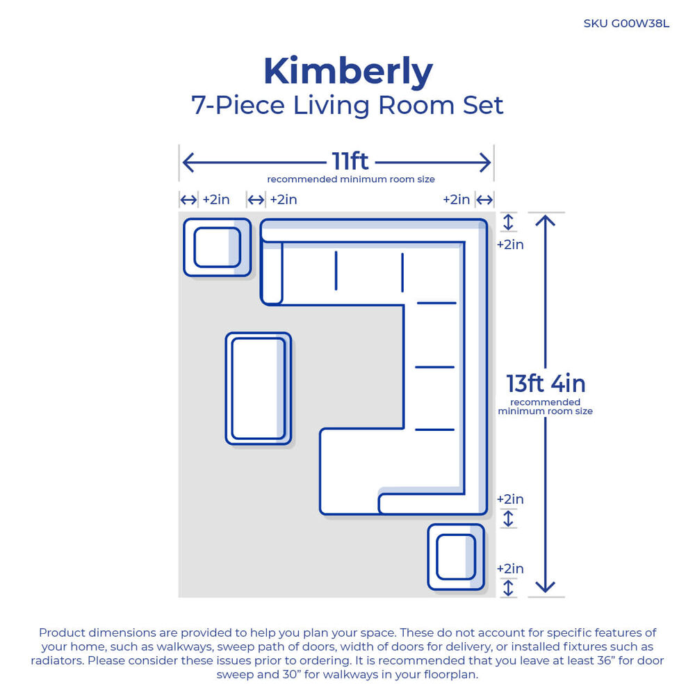 Rent To Own Woodhaven 7 Piece Kimberly Sectional Living Room Collection At Aaron S Today