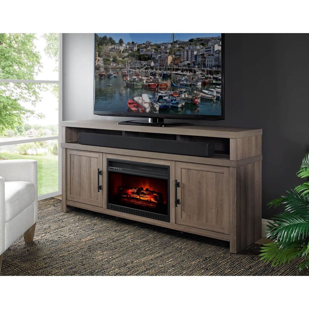 Rent To Own Whalen 72 Mystic Oak Fireplace Tv Console With 26