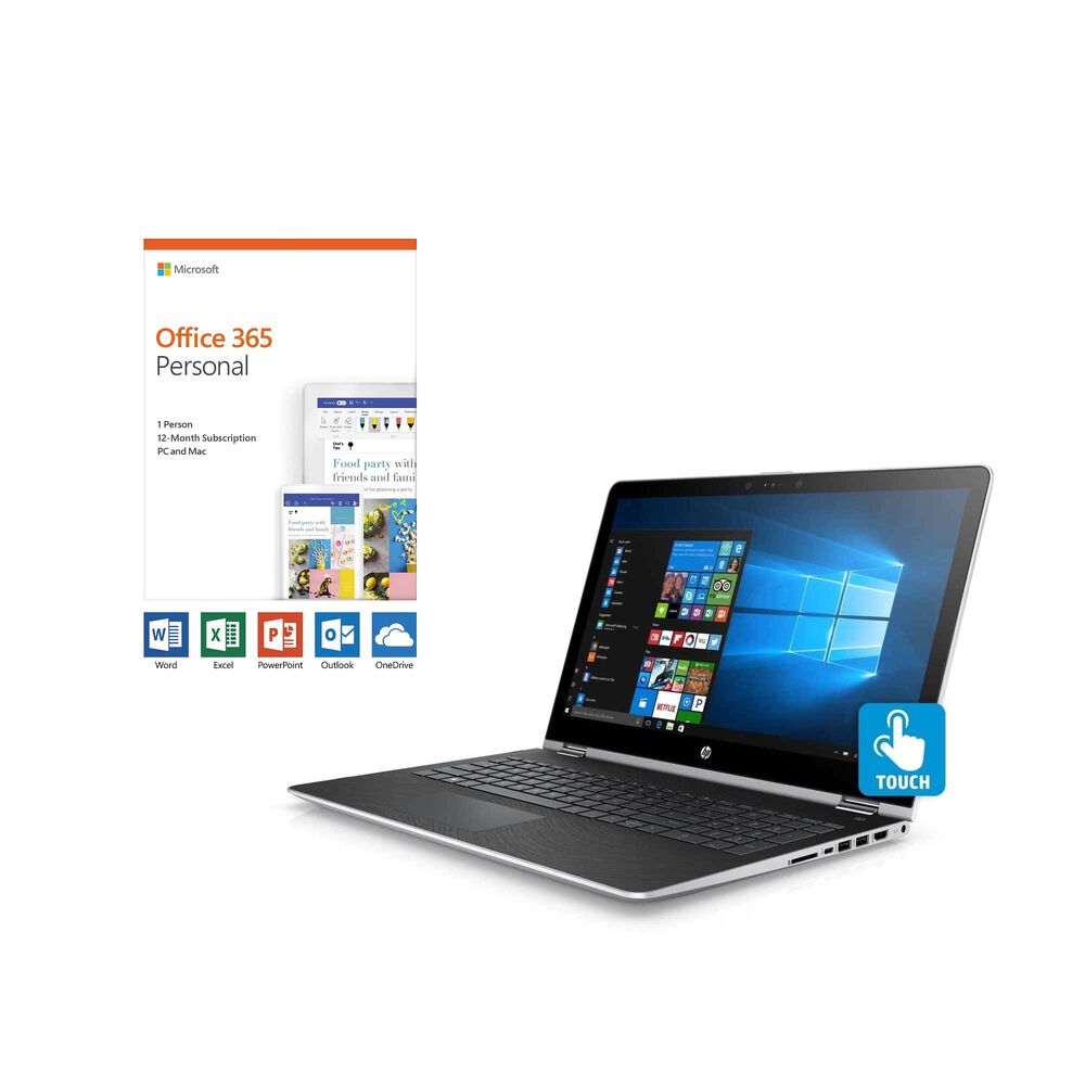 Rent to Own HP 15.6" x360 Convertible Laptop with Microsoft Office 365
