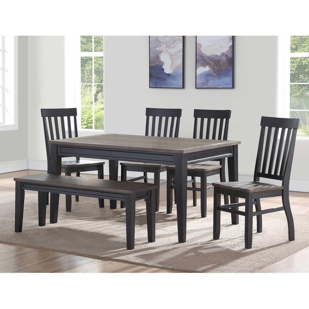 Rent To Own Steve Silver 6 Piece Raven Noir Dining Room Collection