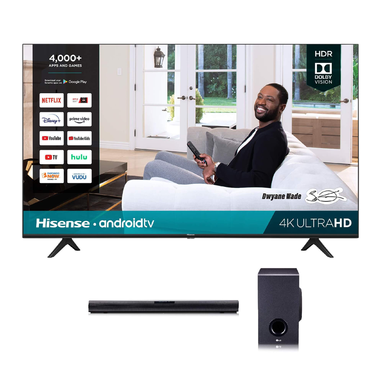 65" Class 4K UHD Smart TV & LG 160W 2.1Ch Sound Bar Bundle