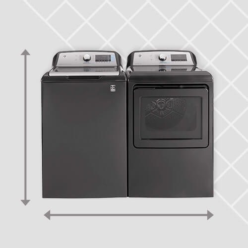 GE GEWADREW1281 Stacked Washer & Dryer Set with Top Load Washer