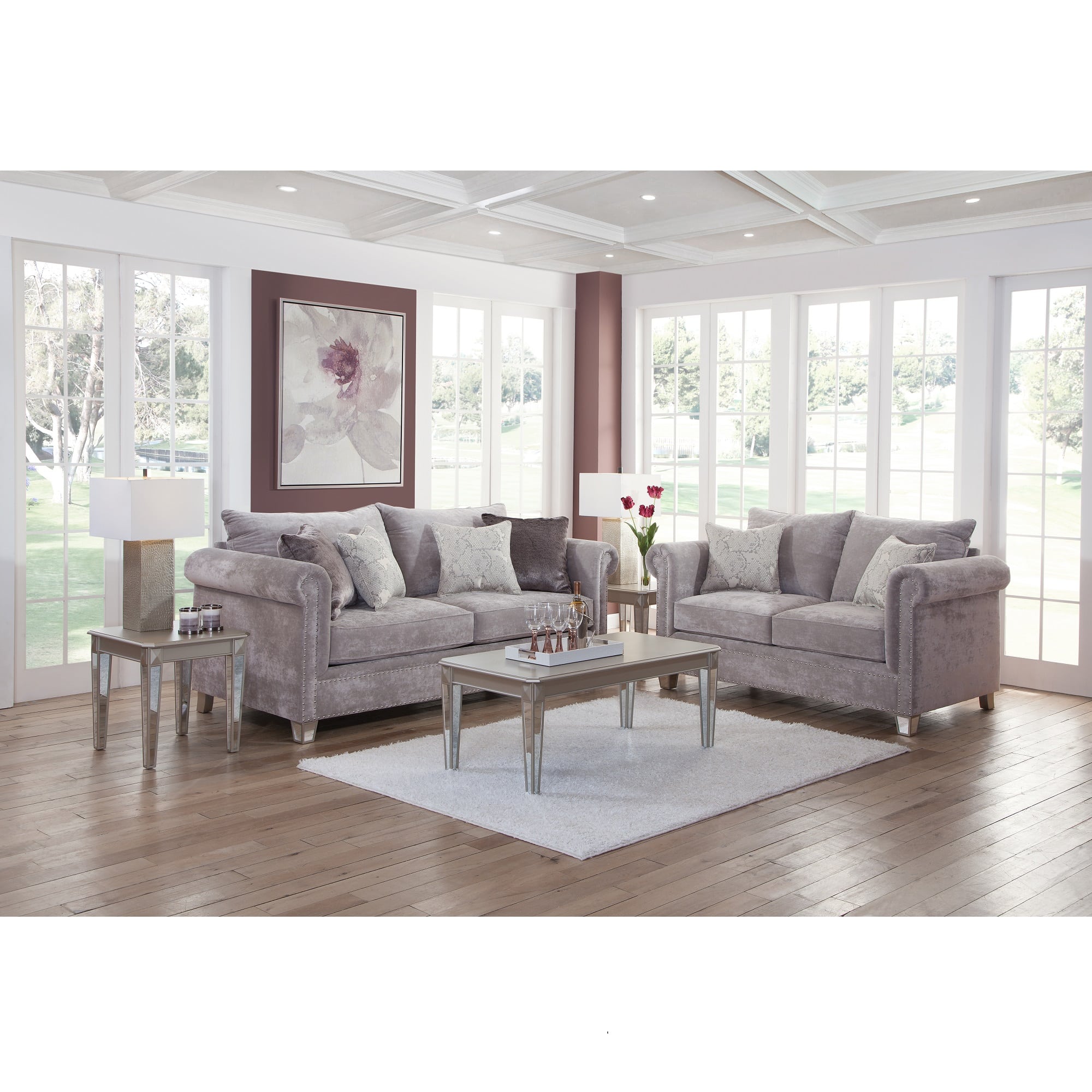 Rent To Own Woodhaven 7 Piece Hollywood Living Room Collection At