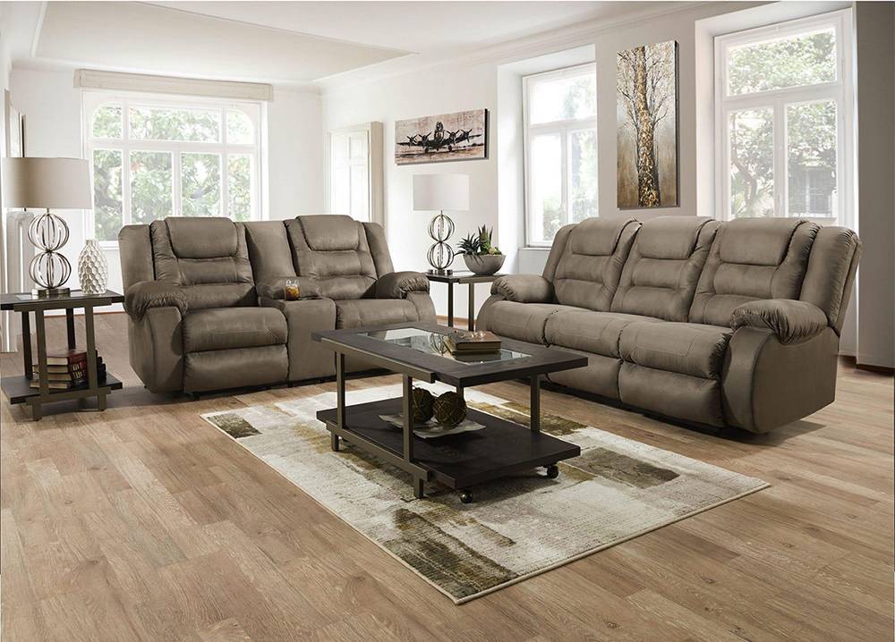 Reclining sofa and loveseat set